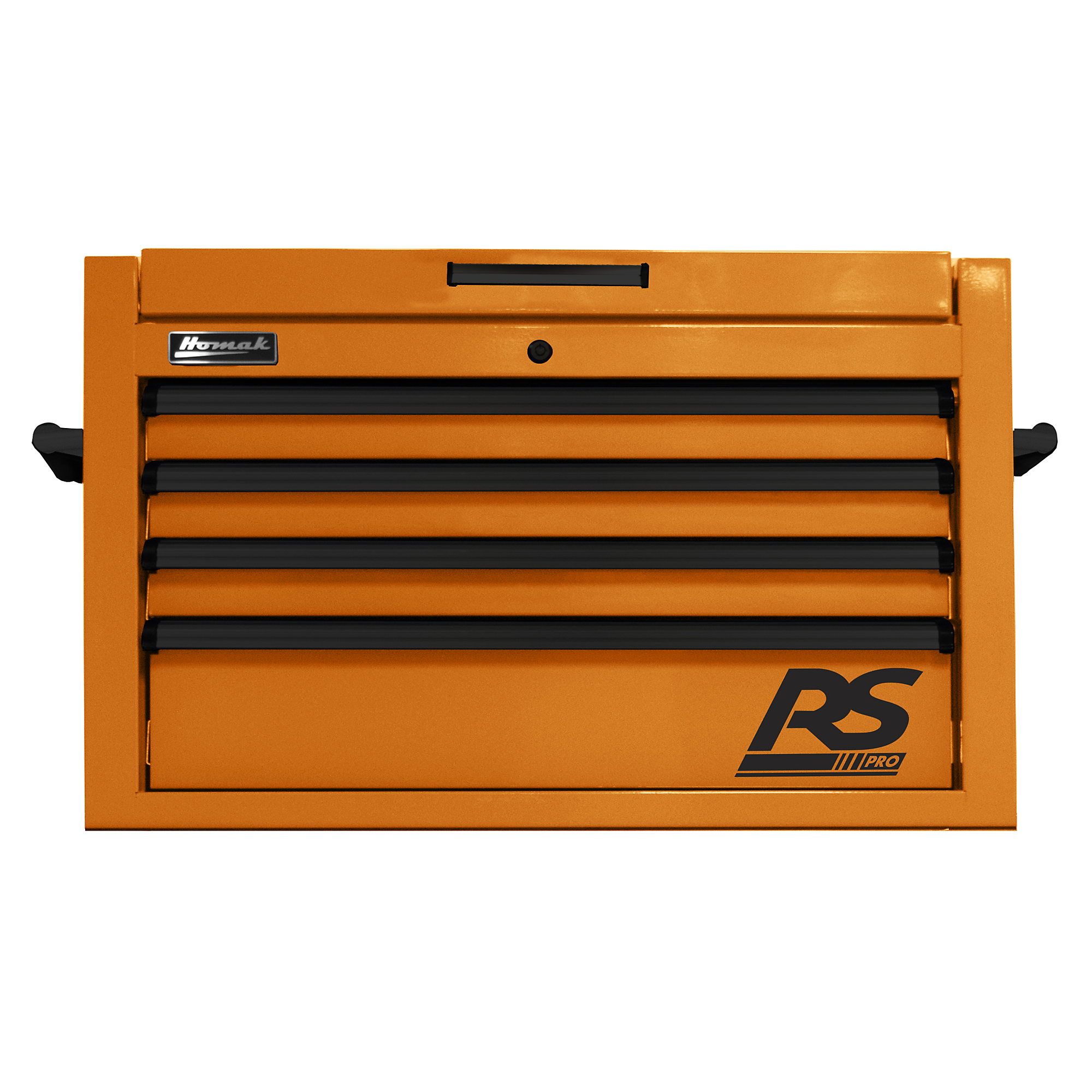 Homak RS Pro, 36in. RS PRO 4 DWR TOP CHEST WITH OUTLET-ORANGE, Width 35.25 in, Height 21.375 in, Color Orange, Model# OG02036040